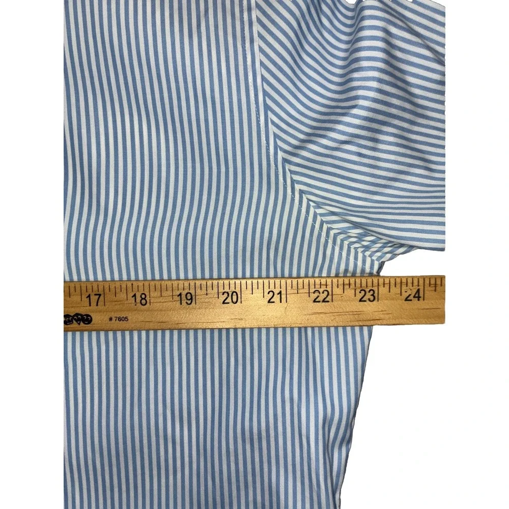 Gucci Shirt Men's 17.5 Blue Striped And Vest 3XL Navy Wool Uniform Slim Fit
